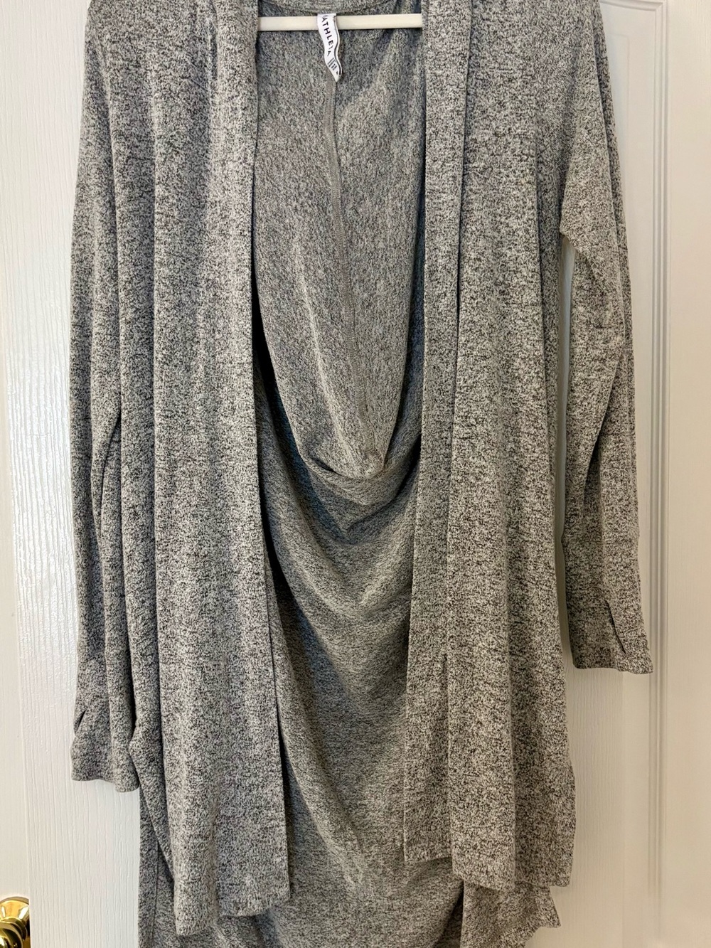 Athleta Open-Front Draped Cardigan - Heather Gray